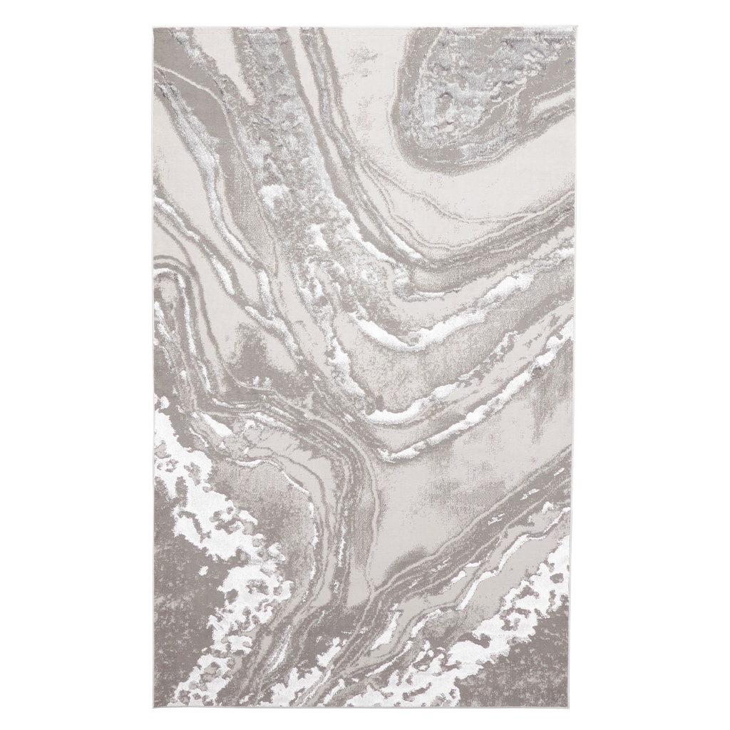 ECARPETGALLERY Machine Made Dove Grey Area Rug