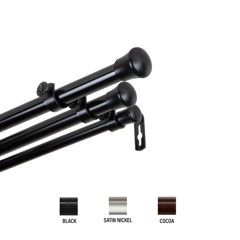 InStyleDesign End Cap 13/16" Triple Curtain Rod