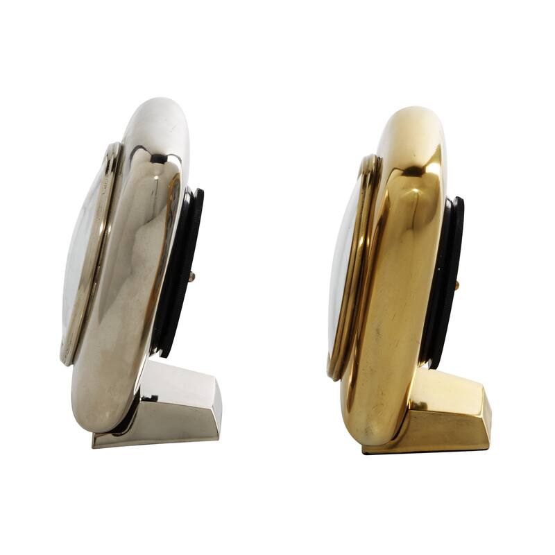 Multi Colored Aluminum Metal Decorative Clock (Set of 2) - 6 x 3 x 6