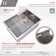 preview thumbnail 8 of 7, STYLISH 16 3/4" Dark Gray Workstation Sink Roll-up Drying Rack/Trivet