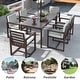 preview thumbnail 25 of 37, 7 Pcs Outdoor Patio Dining Table and Chair Set, All-Weather Patio Furniture Set, Dining Table with Umbrella Hole and 6 Chairs
