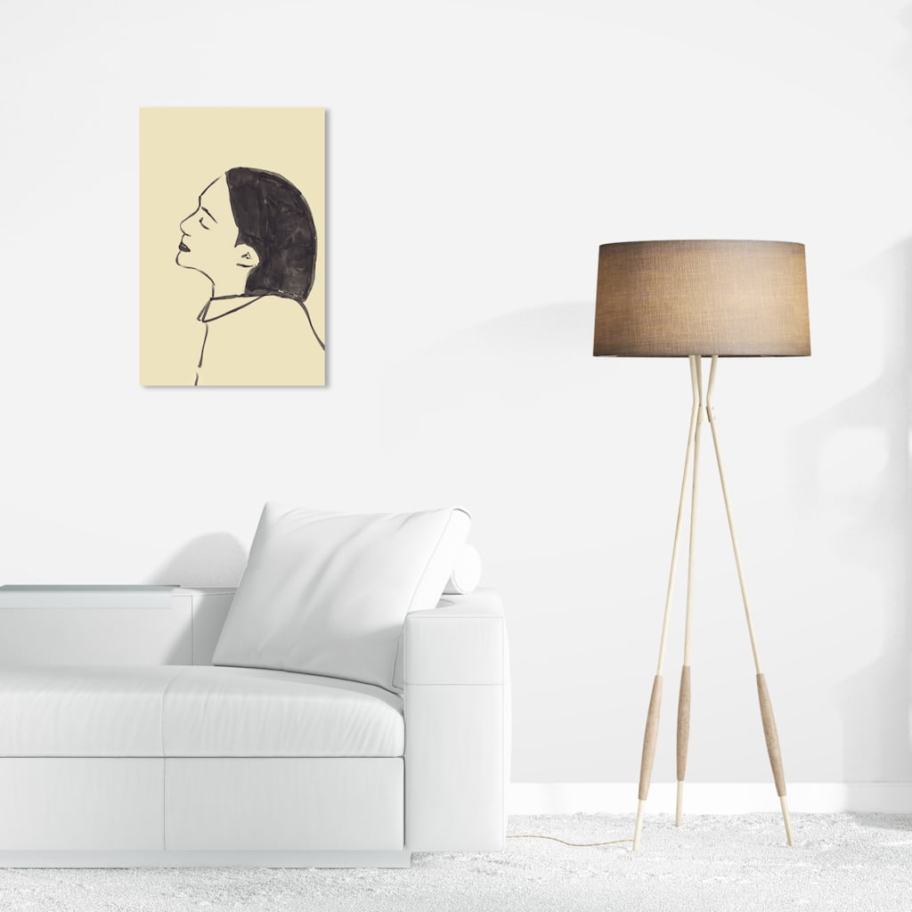Wynwood Studio Canvas People and Portraits Wynona Black and Light Yellow Modern & Contemporary Wall Art Canvas Print