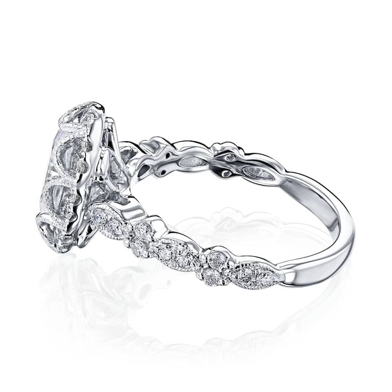 Annello by Kobelli 10K Gold Moissanite The Royal Scallop Oval (HI/VS, HI/I)