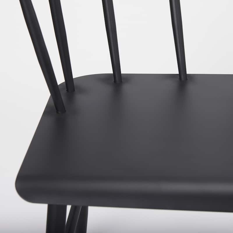 Colin Matte Black Metal Accent Bench - 59.8"W x 21.7"D x 30.3"H