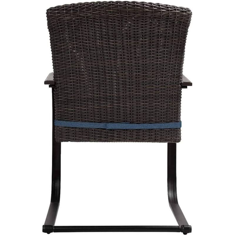 Bistro Steel Frame Outdoor Patio Dining Chair With Cushions (2-Pack) - N/A
