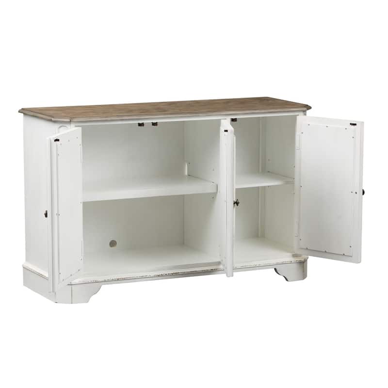 Magnolia Manor Antique White Mirrored Hall Console