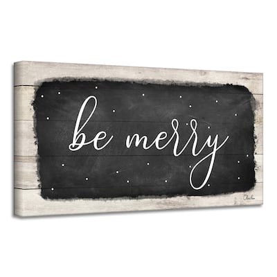 Ready2HangArt 'Be Merry' Holiday Canvas Wall Art by Olivia Rose