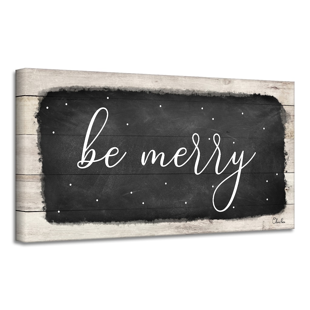 Ready2HangArt 'Be Merry' Holiday Canvas Wall Art by Olivia Rose
