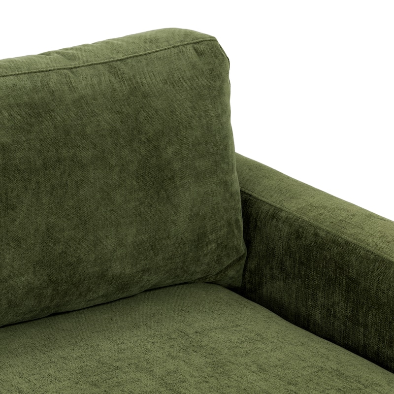 Poly & Bark Zyon 90" Sofa in Distressed Green Velvet