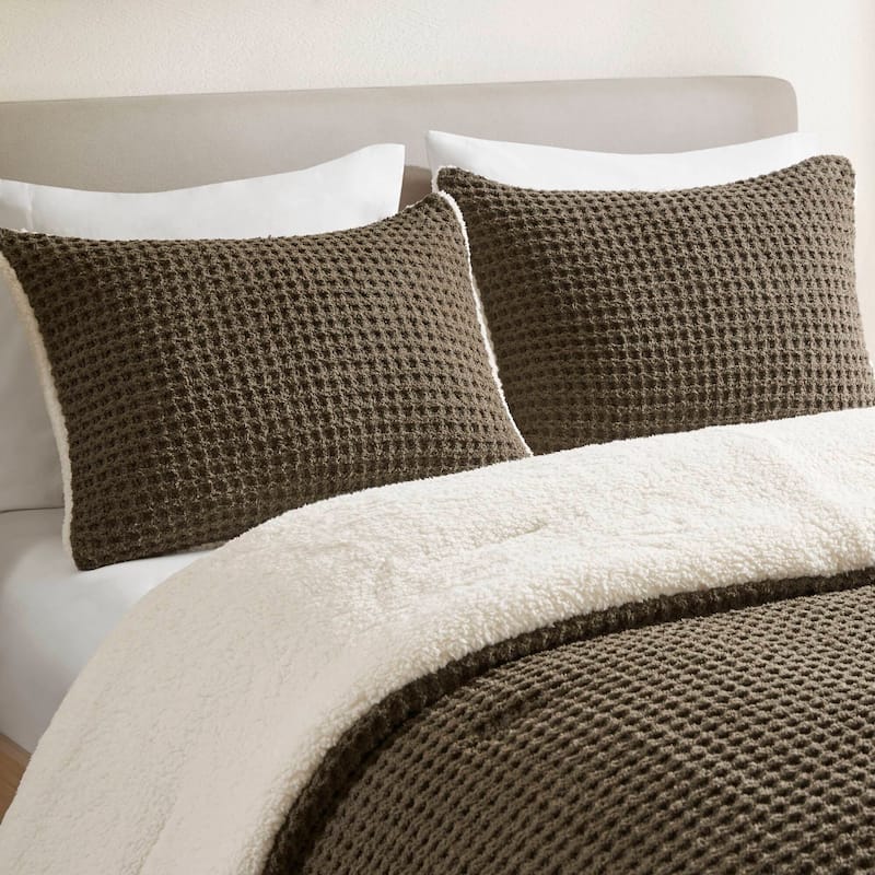 Madison Park Riordan Waffle Knit Chenille Comforter Set