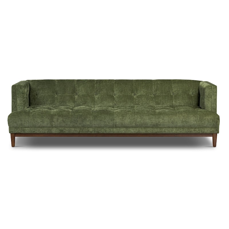 Poly & Bark Bolton Velvet 100" Sofa - Distressed Green Velvet