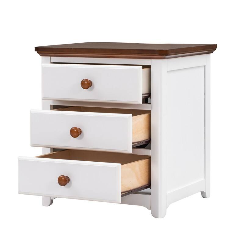 3-Pieces/1-Piece Bedroom Sets Full/Queen Size Platform Bed with Nightstand(USB Charging Ports) and 6-Drawer Storage Chest