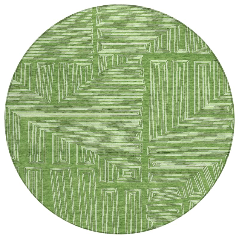 Machine Washable Indoor/ Outdoor Contemporary Stack Chantille Rug