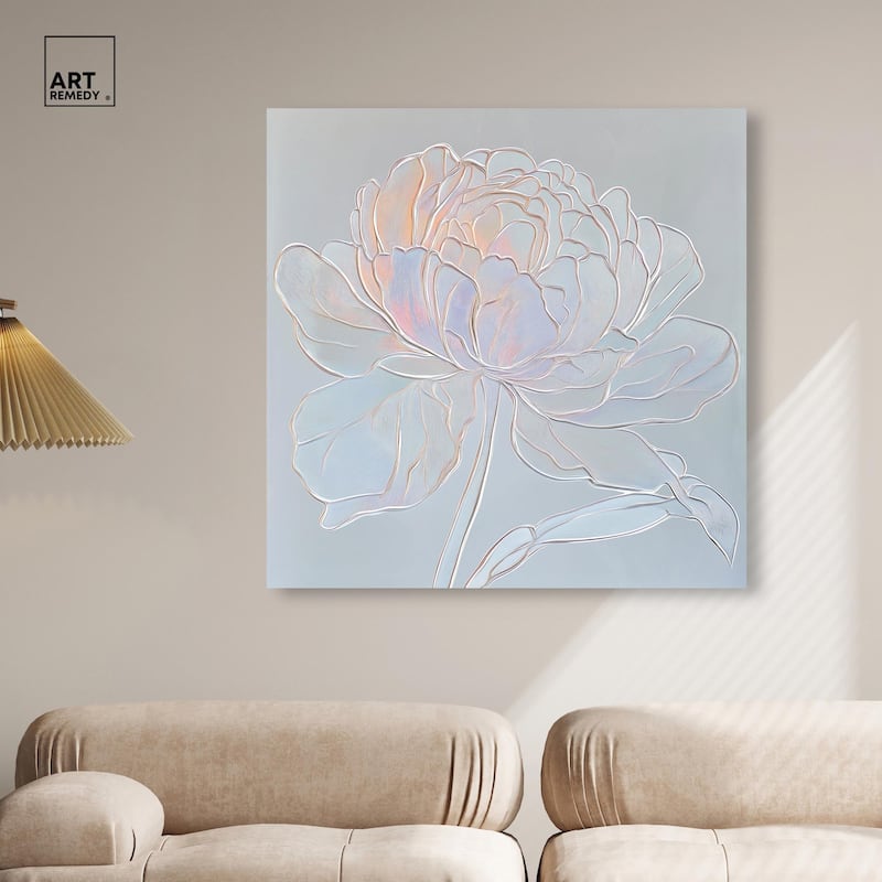 Embossed Flower I Canvas by Art Remedy, Gallery Wrapped