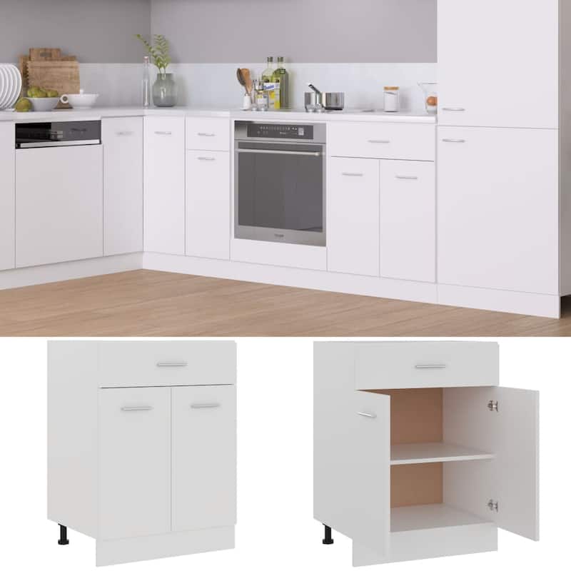 vidaXL Kitchen Cabinet Storage Cupboard Under Sink Organizer Engineered Wood