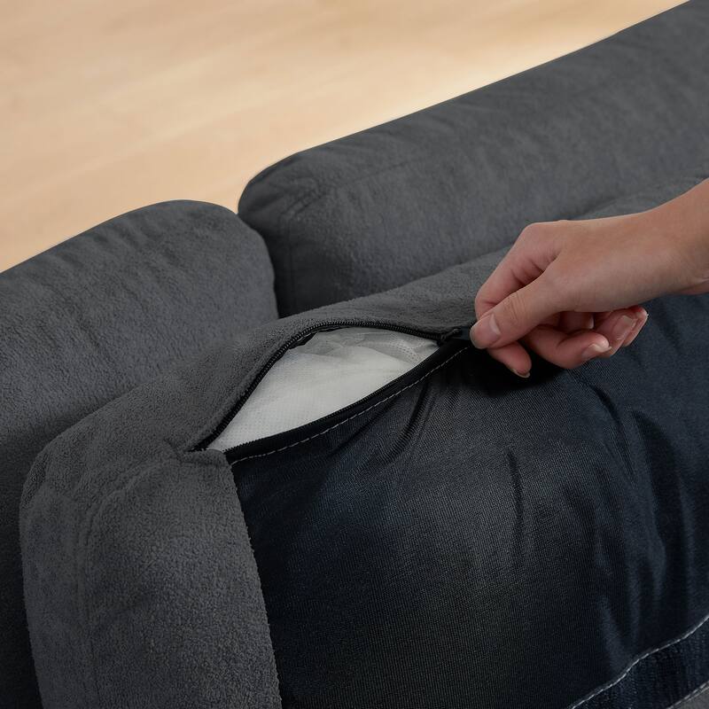 "102.56" Wide Reversible Sectional Sofa with Corner Lounge Seat