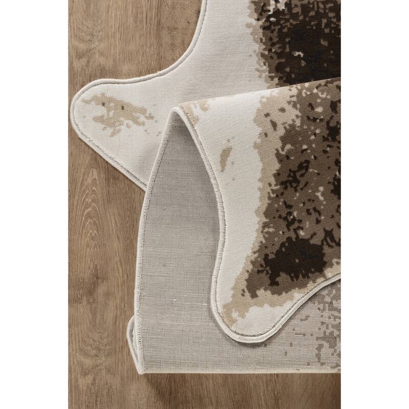 Brown 5 ft. x 7 ft. Luxury Area Rug, 0.43 Pile Height – Sophisticated Warmth for Any Room - 6' x 7'
