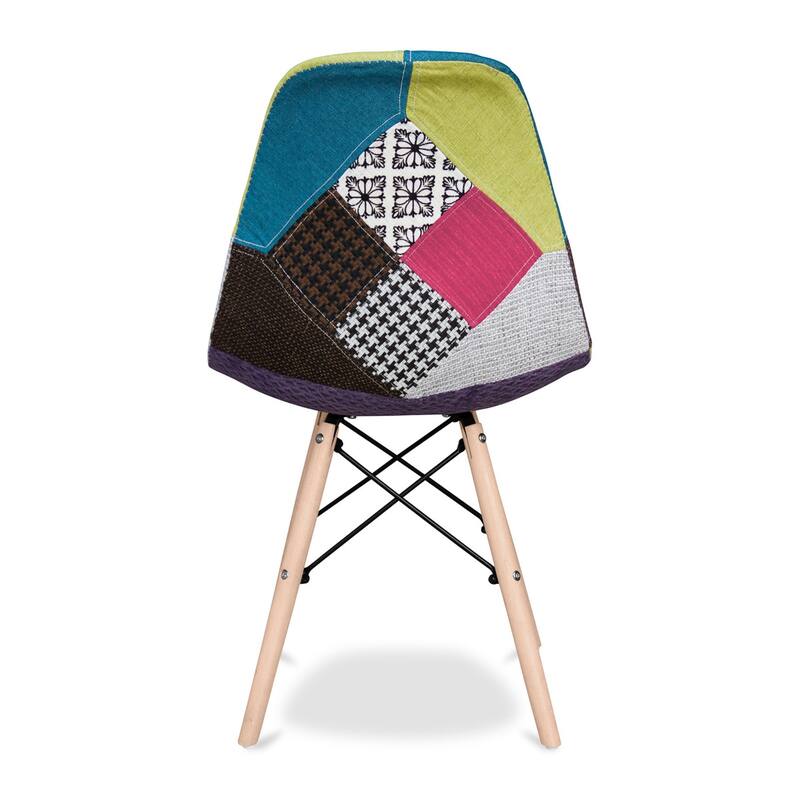 Heavy Duty Plastic and Wood Dining Side Chair with Solid Back Support - 21” x 18.50” x 32.50”