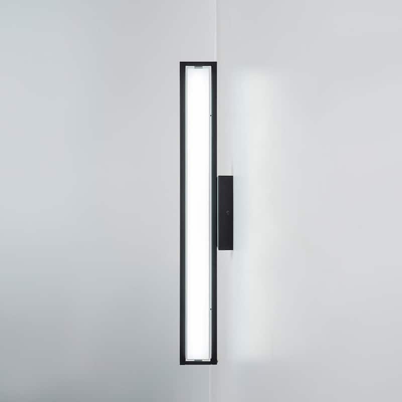Contemporary Dimmable LED Rectangular Vanity Wall Sconce 24.6in