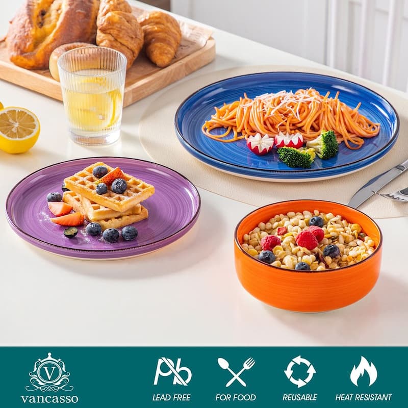 vancasso Bonita 18-Piece Round With Colourful Dinnerware Set