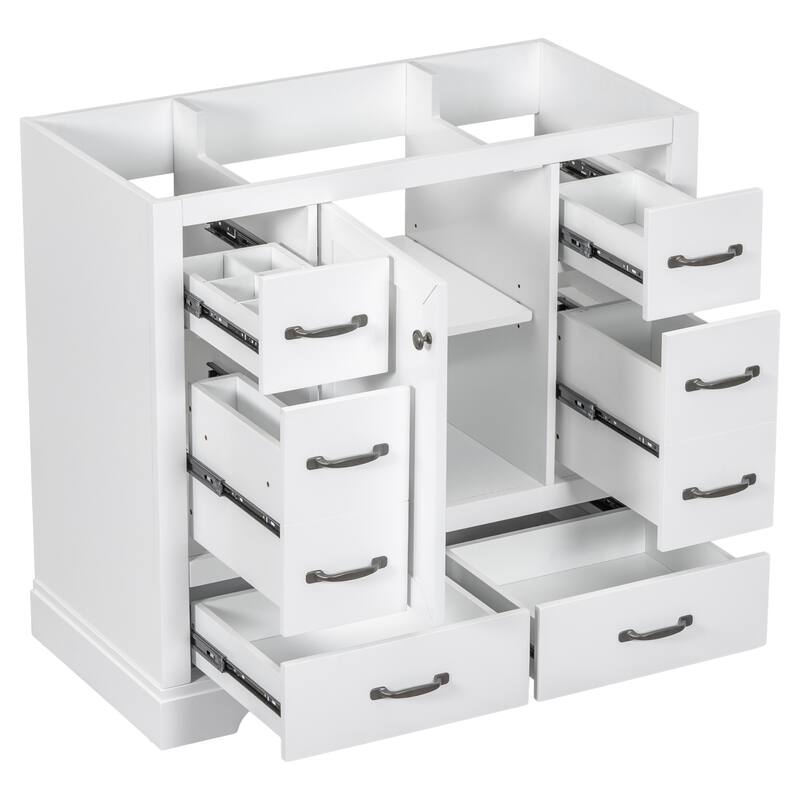 36" Bathroom Vanity without Sink, Cabinet Base Only