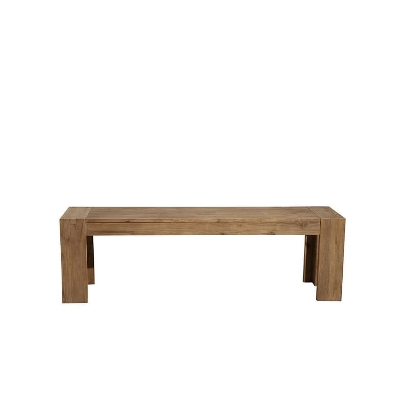 HomeRoots 58" Natural Distressed Solid Wood Dining Bench - 58
