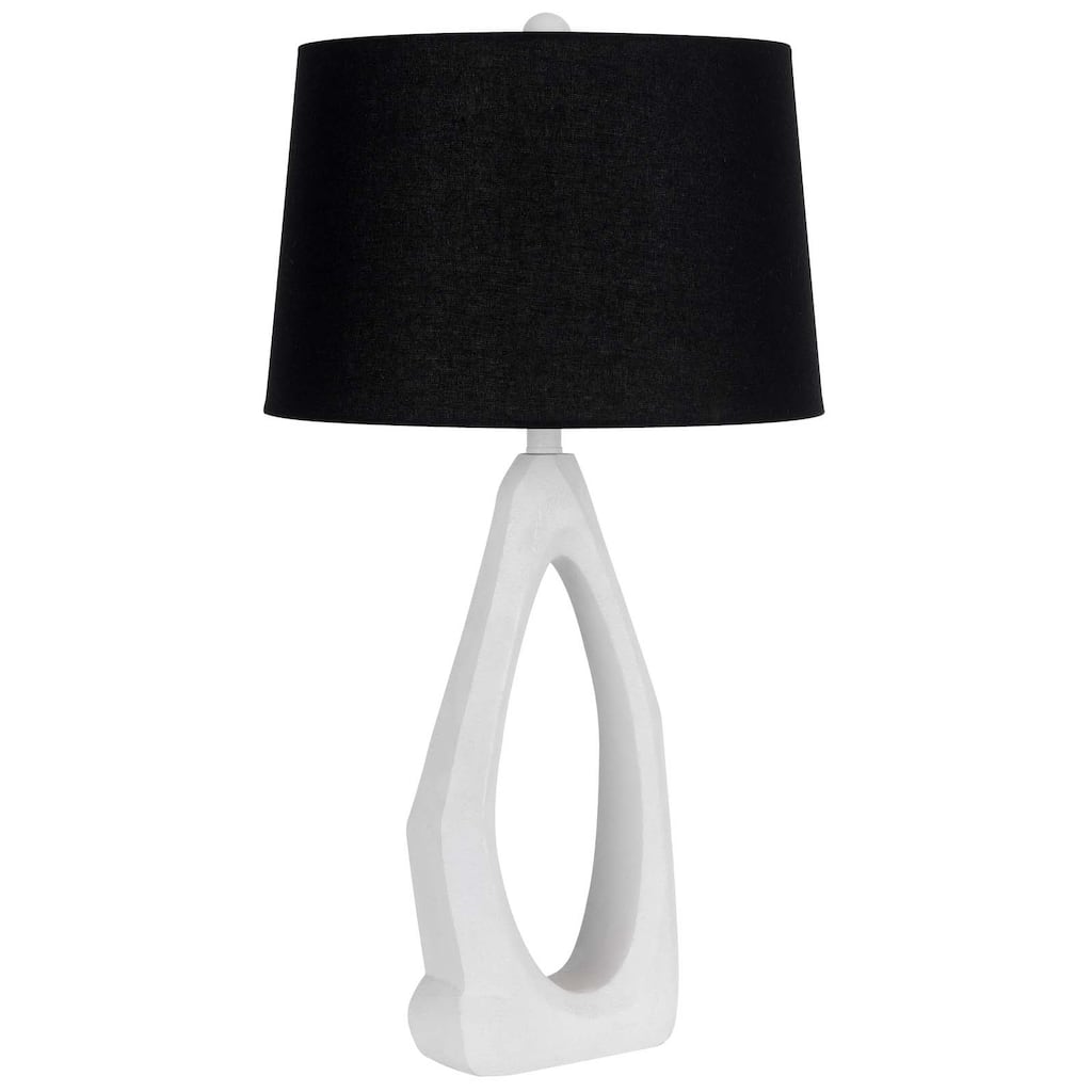 150W 3 way Antelope resin table lamp with black hardback fabric shade - One Size