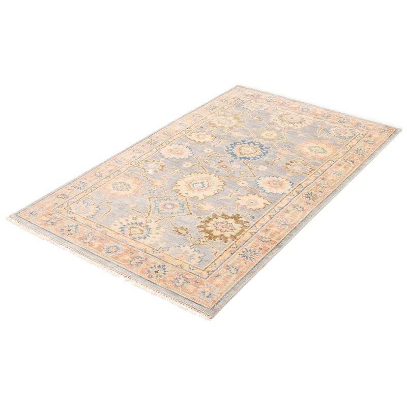 ECARPETGALLERY Hand-knotted Jules Serapi Grey Wool Rug - 5'0 x 8'1