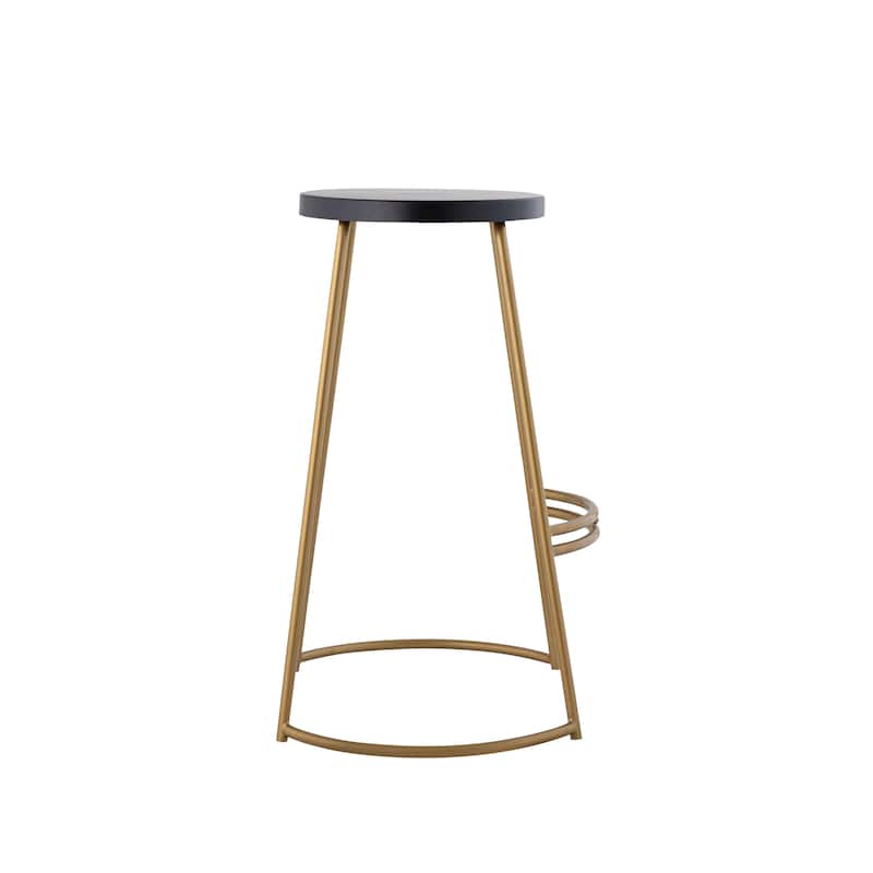 Trinity 28.75" Modern Designer Iron Curved Backless Bar Stool, by JONATHAN Y