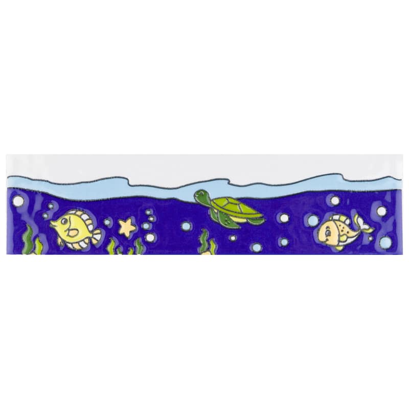 Merola Tile Captain Fishie 2" x 7-7/8" Ceramic Wall Trim - (1 Tile)