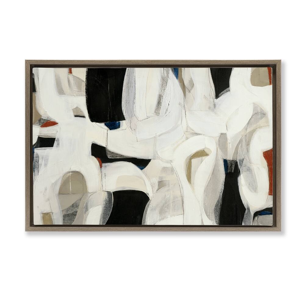 Stupell Dynamic Earthy Shapes Framed Floater Canvas Wall Art Design By Kippi Leonard