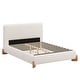 preview thumbnail 28 of 27, Christopher Knight Home Boucle Upholstered Platform Bed with Solid Wood Legs