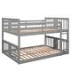 preview thumbnail 13 of 16, Full over Full Wood Bunk Bed with Ladder and Full-Length Guardrail