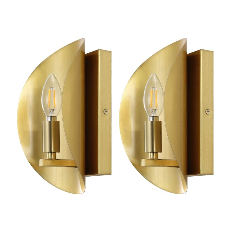 SAFAVIEH Lighting Berendiena 4-inch Wall Sconce with Bulbs (Set of 2) - 4 In. W x 6 In. D x 10 In. H - 4Wx6Dx10H