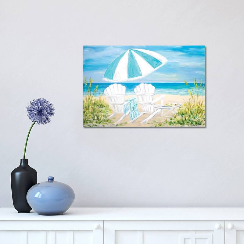 iCanvas "Beach Umbrella" by Julie Derice Canvas Print - 12x18x1.5