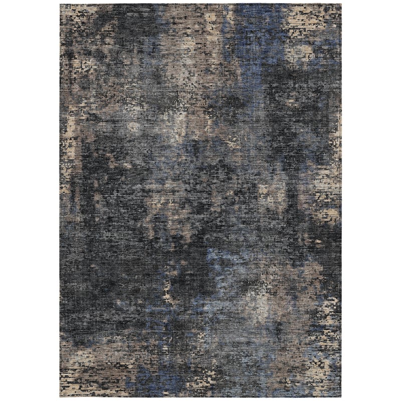 HomeRoots Abstract Transitional Rectangle Outdoor Rug