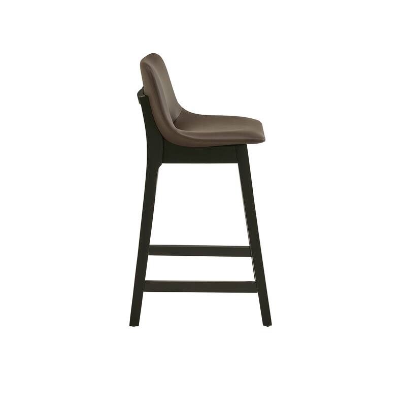 Savinhill Black Finish Vegan Leather Counter Height Chair (Set of 2) by iNSPIRE Q Modern