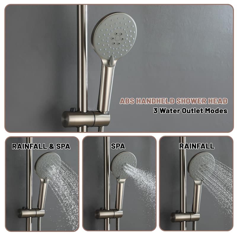 Dual Function Wall Mount Integrated Shower System with Control Valve Shower