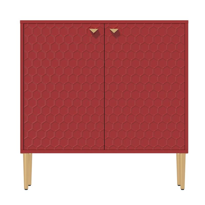 2 Door Blue Locker Accent Cabinet