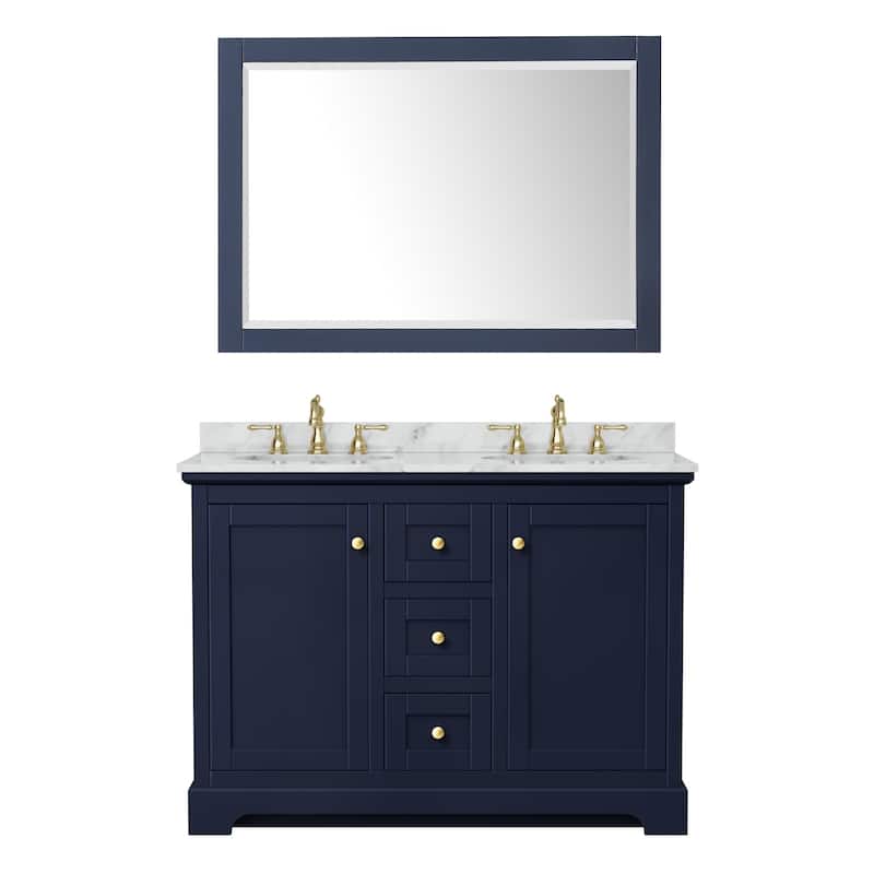Wyndham Collection Avery 48" Free Standing Double Basin Vanity Set
