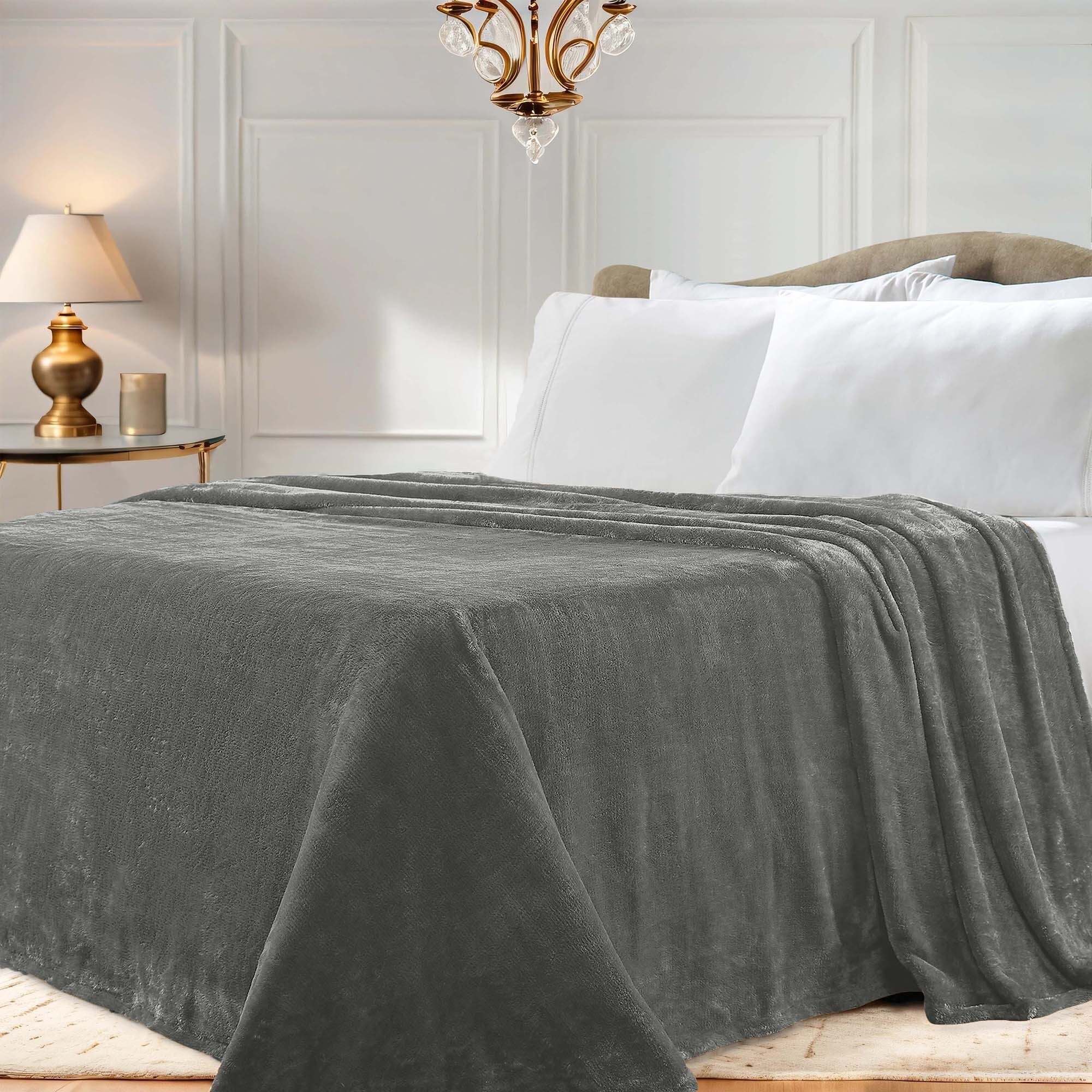 Superior Classic Solid Fleece Blanket Plush Medium Weight-image