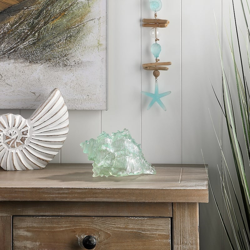 8" Clear Resin Conch Shell