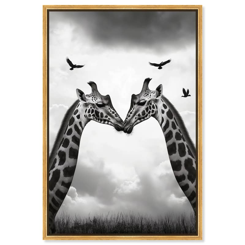Giants in Love II Canvas by Art Remedy - 36" x 54" - Gold