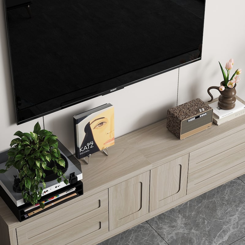 65 Inch TV Stand Entertainment Center with Drawers Floating TV Shelf