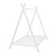 preview thumbnail 5 of 9, White Twin Size Metal House Tent Floor Play Bed with Slat for Kids, Girls and Boys