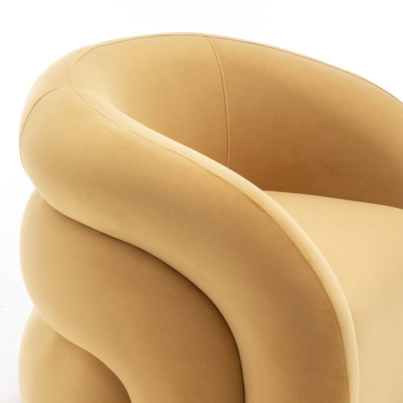 SEYNAR Modern Glam Velvet 360 Degree Swivel Accent Armchair with Tufted Back Set of 2