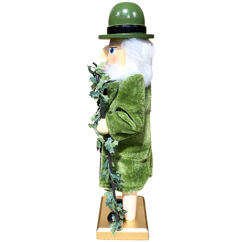 14 inch Leprechaun Nutcracker - green