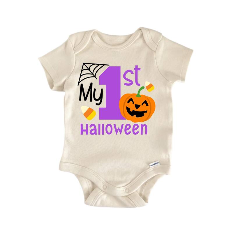 My 1st Halloween - Baby Boy Girl Clothes Infant Bodysuit Funny Cute - White - Newborn