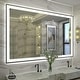 preview thumbnail 38 of 49, Extra Large Black Frame LED Bathroom Vanity Mirror with 3 Years Warranty and UL Certified 55x36