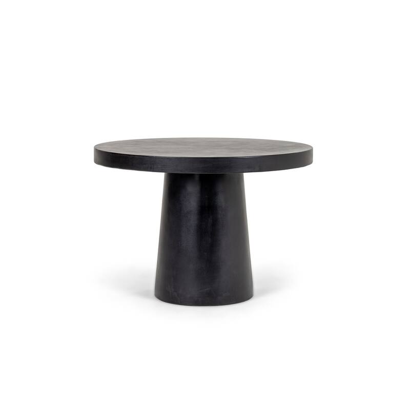 Modrest Desoto Modern Black Concrete Round Dining Table
